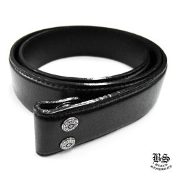 クロムハーツクラシックオーバルクロスバックル＆プレーンブラック  