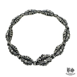 クロムハーツベビーIDフローラルクロスブレスレット|クロムハーツ通販  