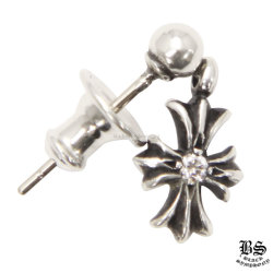 クロムハーツタイニーECHプラスドロップイヤリングwithルビー|クロム  