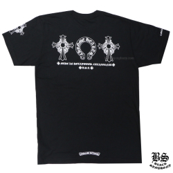 クロムハーツメンズハーフスリーブポケットTシャツスクロールラベル  