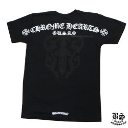 クロムハーツメンズハーフスリーブポケットTシャツスクロールラベル  