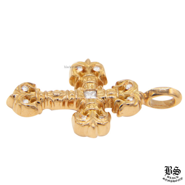 CHROME HEARTS フィリグリークロスチャーム 22k クロムハーツフィリグリークロスチャーム22Kwithパヴェ