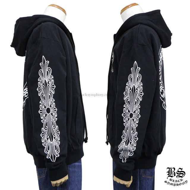 クロムハーツパーカーホースシュー&フローラルクロスジップアップ  