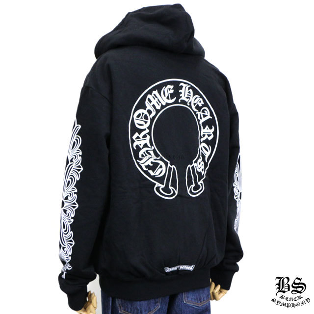 クロムハーツパーカーホースシュー&フローラルクロスジップアップ  