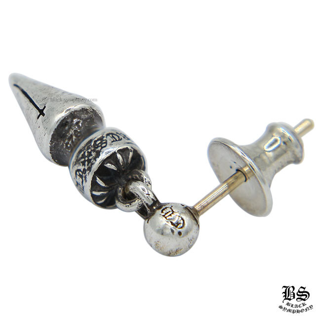 クロムハーツスパイクドロップピアス|クロムハーツ通販専門店ブラック  