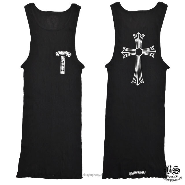 クロムハーツ タンクトップ Tバー＆クロス ブラック