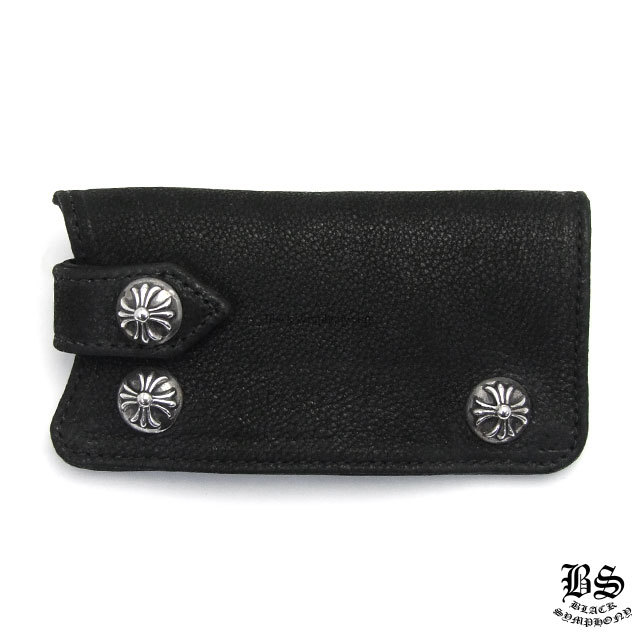 クロムハーツ レザーキーケース ブラック デストロイレザー