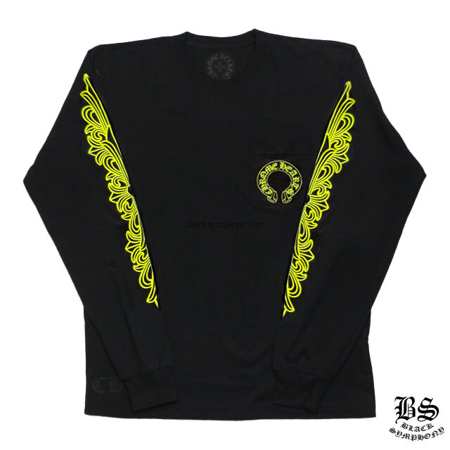 クロムハーツロングTシャツホースシューイエロー|クロムハーツ通販専門