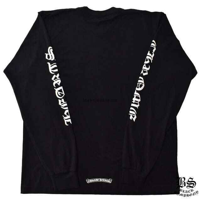 クロムハーツ ロンT USA製 海外正規品 クロムハーツロングTシャツネックロゴブラック|クロムハーツ通販専門店