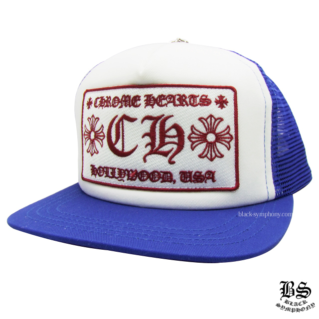 クロムハーツ トラッカーキャップ CH ブルー ホワイト