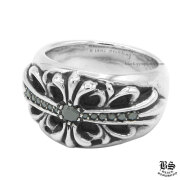 クロムハーツキーパーリングwithパヴェブラックダイヤモンド|クロム