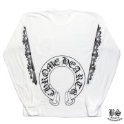 在庫少★送料無料♪【CHROME HEARTS】CH 刺繍 ロング Tシャツ 在庫少☆送料無料♪【CHROME HEARTS】CH 刺繍 ロング Tシャツ