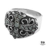 クロムハーツ キーパーリング with パヴェブラックダイヤモンド