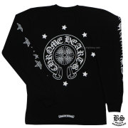 クロムハーツ ロングTシャツ ホースシュー&スター ブラック