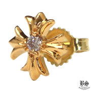 確実正規品　クロムハーツ スター スタッド ピアス 22K ダイヤモンド クロムハーツスタースタッド22Kwithダイヤモンドピアス|クロムハーツ