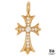 クロムハーツ タイニーCHクロスチャーム22K with パヴェダイヤモンド