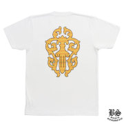 クロムハーツ Tシャツ ヘアリーダガー ヤイクスストライプ ホワイト
