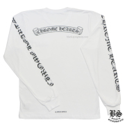 クロムハーツ ロングTシャツ スクロールラベル ホワイト