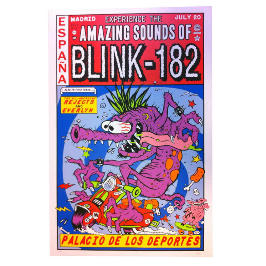 Frank Kozik（フランク・コジック）　Blink182（ブリンク182）:Madrid　シルクスクリーンポスター