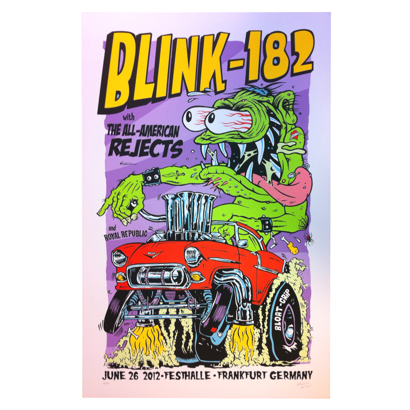 Frank Kozik（フランク・コジック）　Blink182（ブリンク182）:Frankfurt　シルクスクリーンポスター