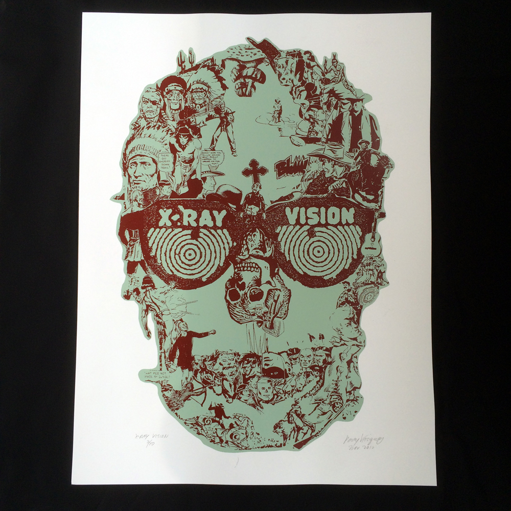 Perry Vasquez（ペリー・ヴァスケス） X-Ray Vision シルクスクリーンポスターBL