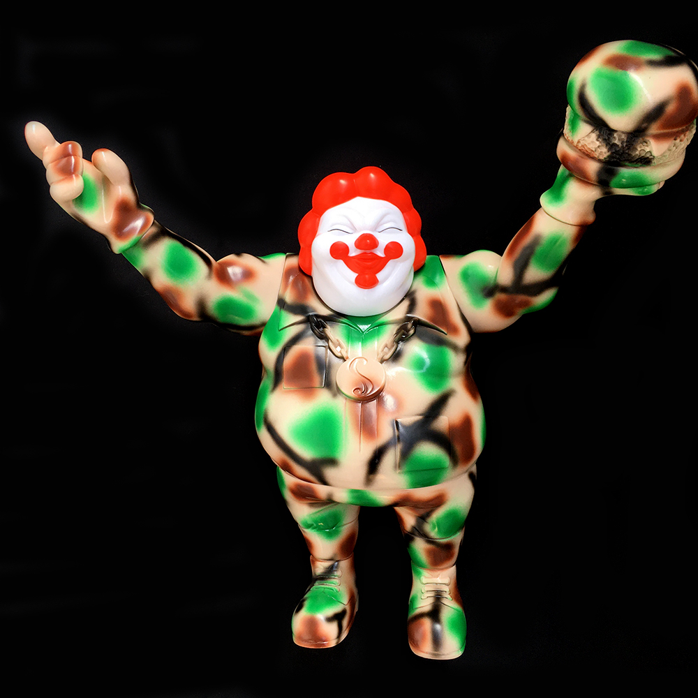 Ron English x BlackBook Toy（ロン・イングリッシュ）:EVIL MC 16インチフィギュア Camo Edition