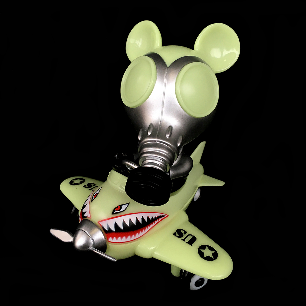 Ron English x BlackBook Toy( ロン・イングリッシュ)　Mousemask Murphy in Airplane Night Raid edition