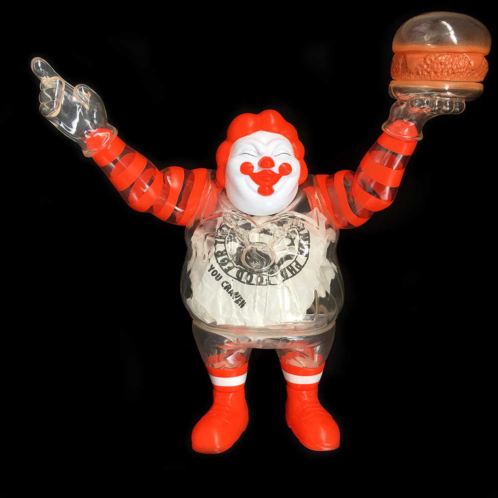 Ron English x BlackBook Toy（ロン・イングリッシュ）:EVIL MC 16インチフィギュア Stealth Edition