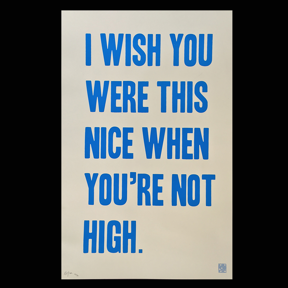 Allen Ficek（アラン・フィセク） I WISH シルクスクリーンポスター