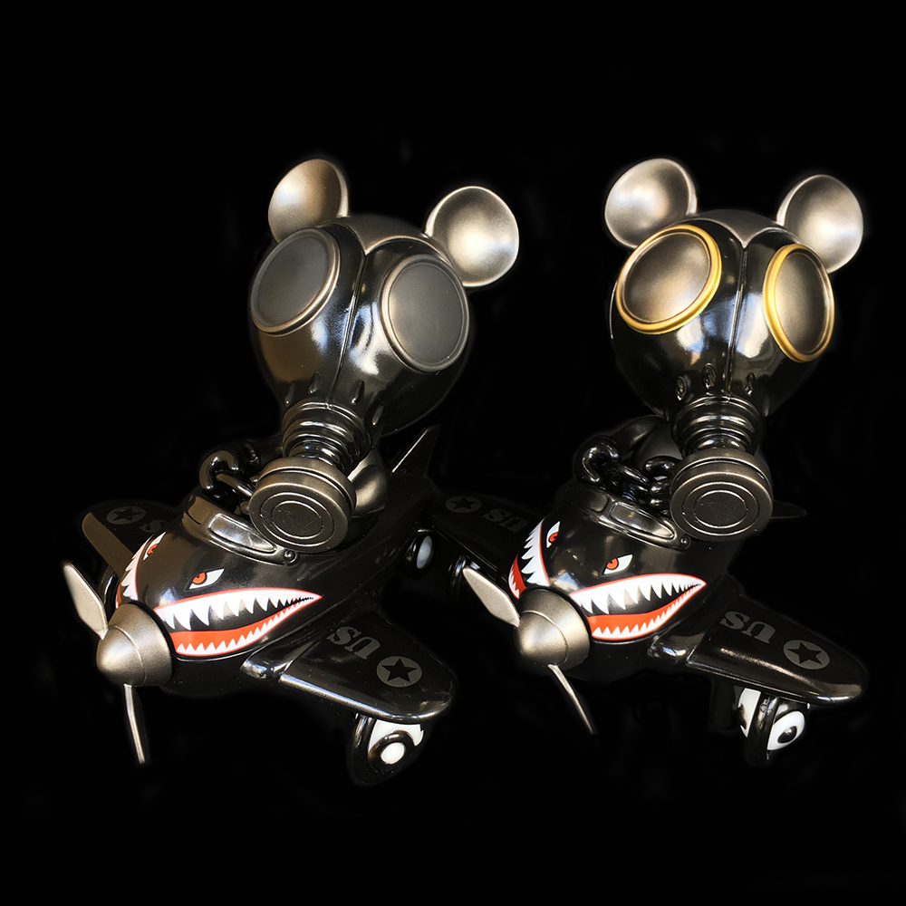 Ron English x BlackBook Toy( ロン・イングリッシュ)　Mousemask Murphy in Airplane Shadow edition