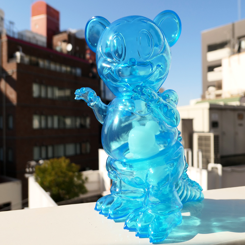 Ron English x BlackBook Toy( ロン・イングリッシュ)　Mousezilla Hologram with BL GID mini