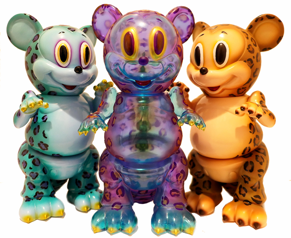 Ron English x BlackBook Toy:Leopard Mousezilla micro run painted by BBT
