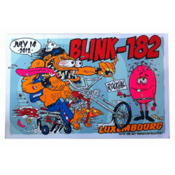 Frank Kozik（フランク・コジック）　Blink182（ブリンク182）:Luxembourg　シルクスクリーンポスター