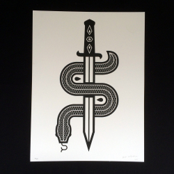 Nick McPherson（ニック・マクファーソン） Mini Snake シルクスクリーンポスター