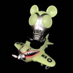 Ron English x BlackBook Toy( ロン・イングリッシュ)　Mousemask Murphy in Airplane Night Raid edition