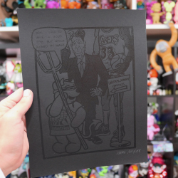 Marc McKee:Rocco 3 Devil Bear screen print Blackout edition