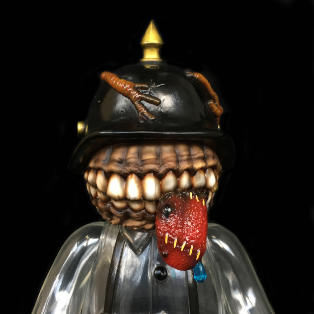 Frank Kozik x BlackBook Toy:A Clockwork Hateball MEATBALL painted
