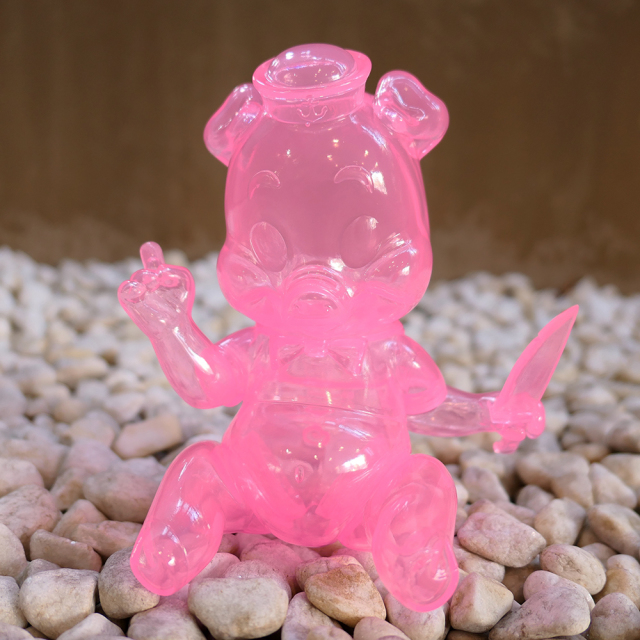 Frank Kozik x BlackBook Toy:Piggums Sakura Clear