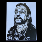 David Flores（デイビッド・フローレス）　Lemmy(レミー)　ポスター（Hand Embellished）