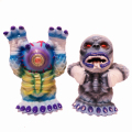 MISHKA x Lamour Supreme:Yeti KONG, Ghost Beast finger puppet micro run paninted by BBT