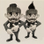 Suicidal Tendencies x BlackBook Toy（スイサイダル・テンデンシーズ）　SKUM-kun 10インチフィギュア Mono edition