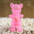 Ron English x BlackBook Toy( ロン・イングリッシュ)　Mousezilla Sakura Clear with RED GID mini