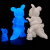 Ron English x BlackBook Toy( ロン・イングリッシュ)　Mousezilla BL GID with mini