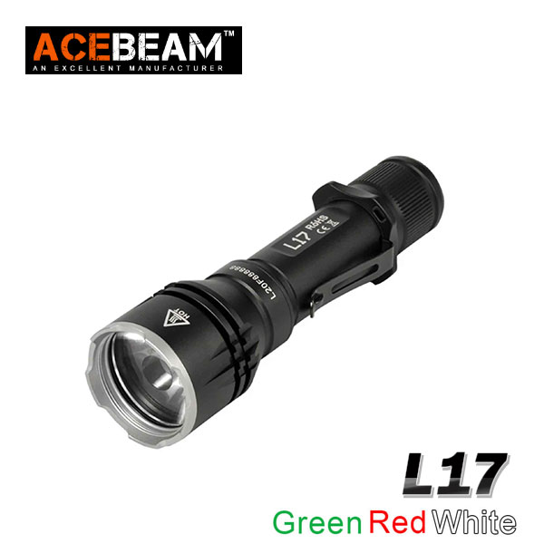 【ACEBEAM（エースビーム）】 L17  OSRAM/グリーン レッド ホワイト Max1400ルーメン/照射距離802M