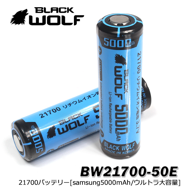 BLACKWOLF(ブラックウルフ)】急速充電器Li-2600QC(2本用)+21700