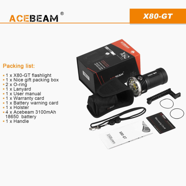 ACEBEAM（エースビーム）】X80-GT /Cree（クリー）XLamp XHP50.2*18