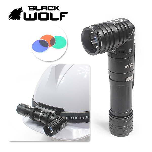 【BLACKWOLF（ブラックウルフ）】ハンディライト L12 [リフレクタータイプ・SMO)Cree（クリー）XLamp XM-L2（クールホワイト)Max1100ルーメン