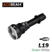 [ACEBEAM(エースビーム)]L19  /グリーン 照射距離1520M　2200ルーメン/ホワイト 照射距離 1083M 22ルーメン