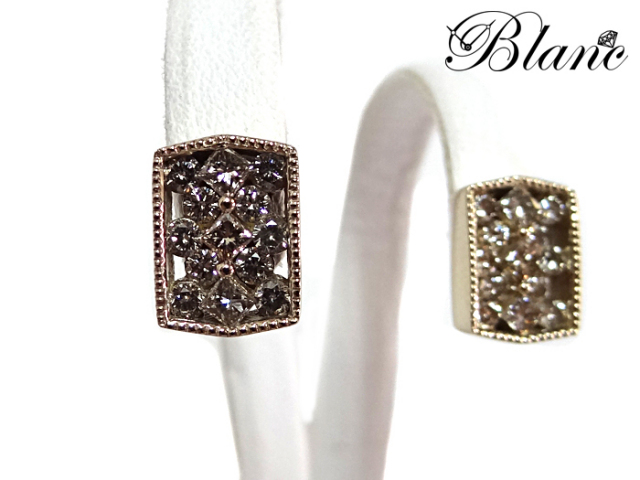 ダイヤモンドピアス K18YG