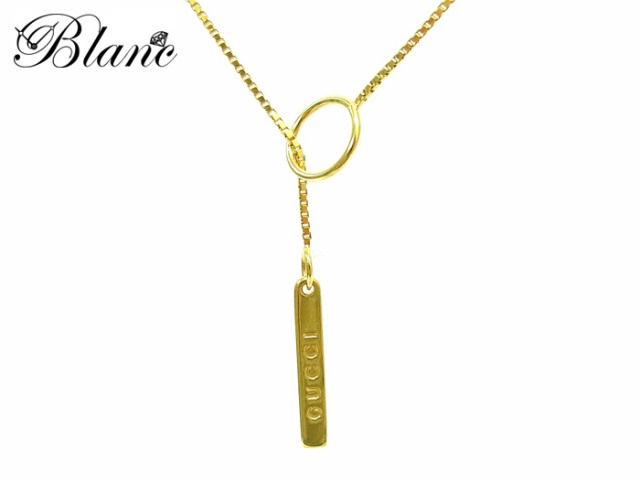 グッチ ラリアットネックレス K18YG